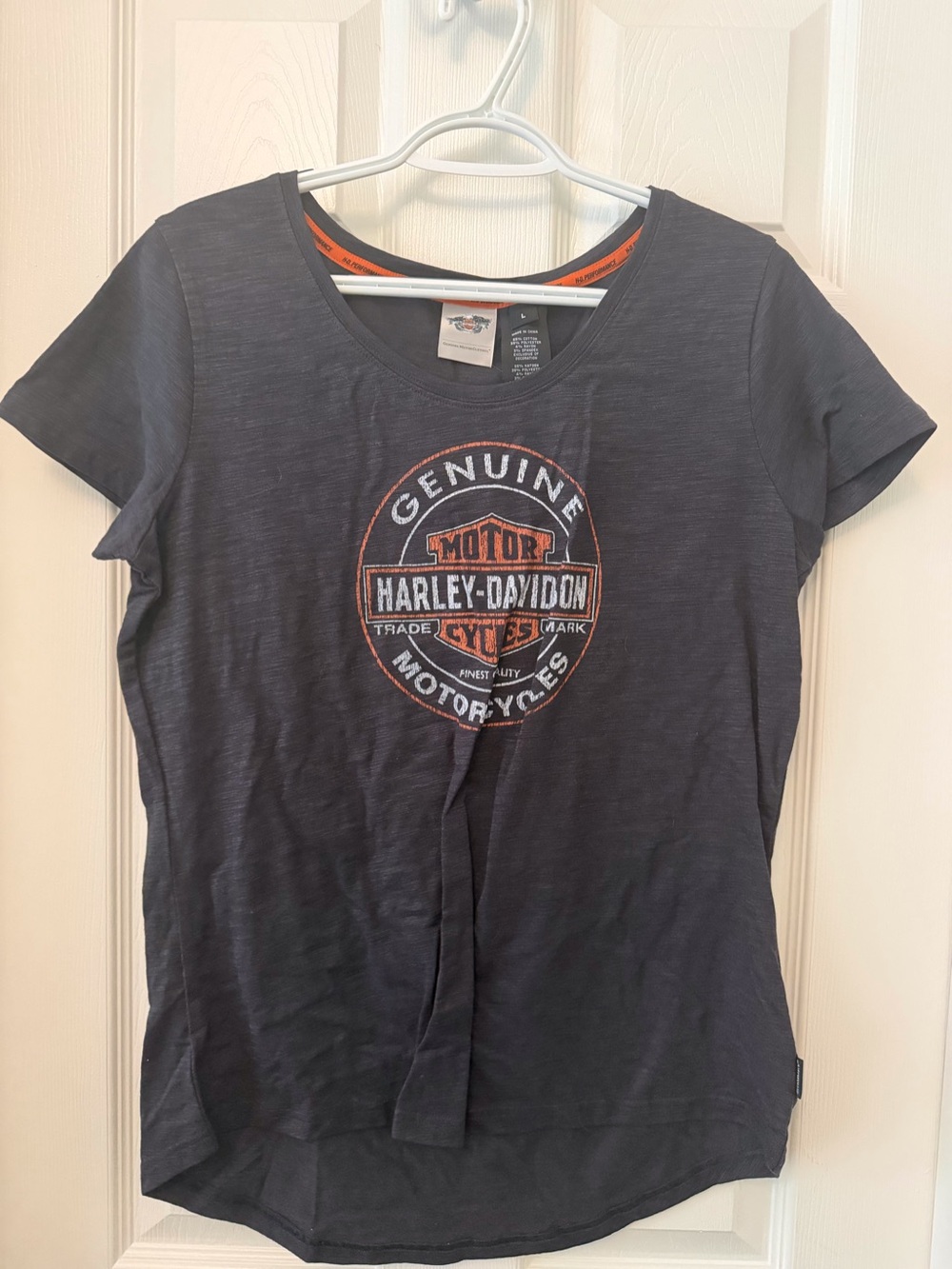 **Harley-Davidson Genuine MotorClothes Tie-Front Graphic Tee Size L**